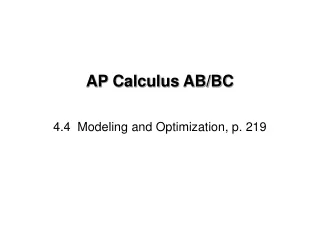 4.4  Modeling and Optimization, p. 219