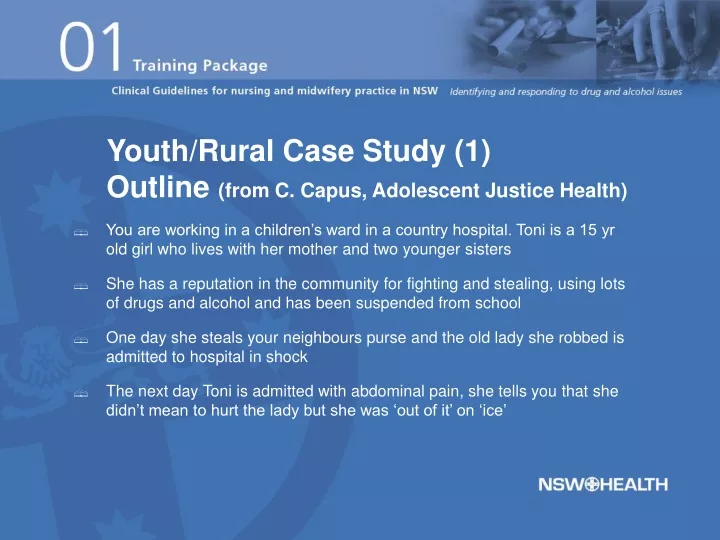 youth rural case study 1 outline from c capus