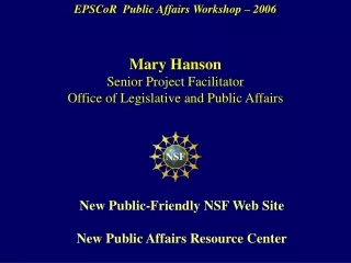 EPSCoR  Public Affairs Workshop – 2006