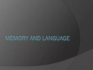 Memory and Language