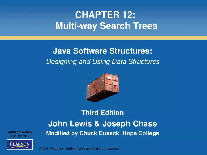 chapter 12 multi way search trees