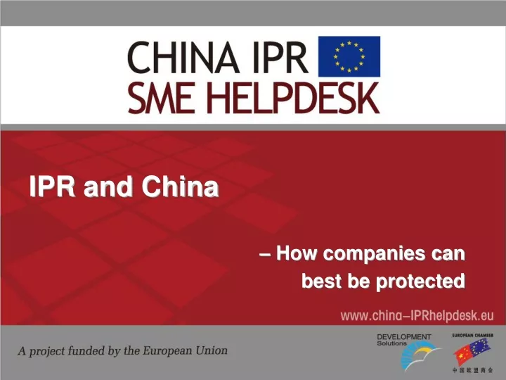 ipr and china how companies can best be protected