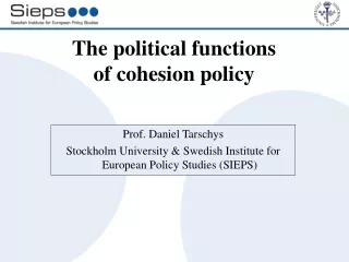 The political functions of cohesion policy