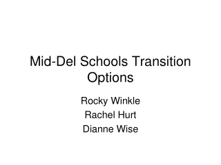 Mid-Del Schools Transition Options