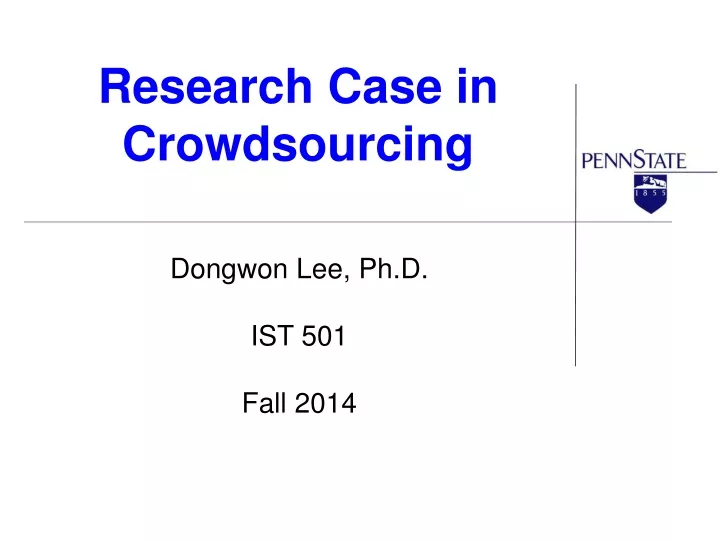 research case in crowdsourcing