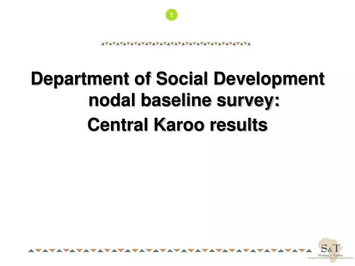 department of social development nodal baseline
