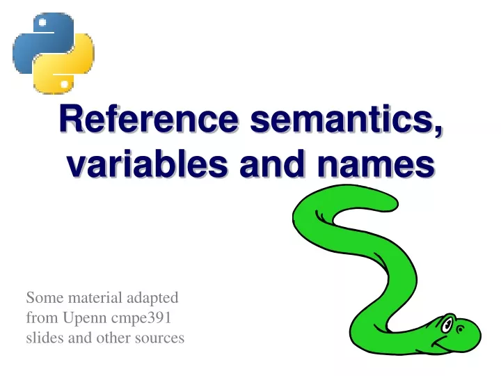 reference semantics variables and names