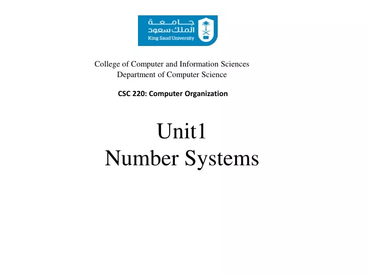 unit1 number systems