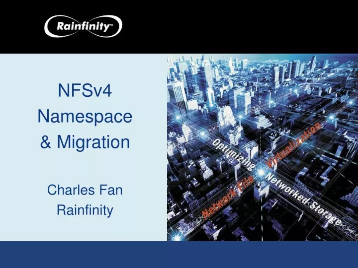 nfsv4 namespace migration charles fan rainfinity