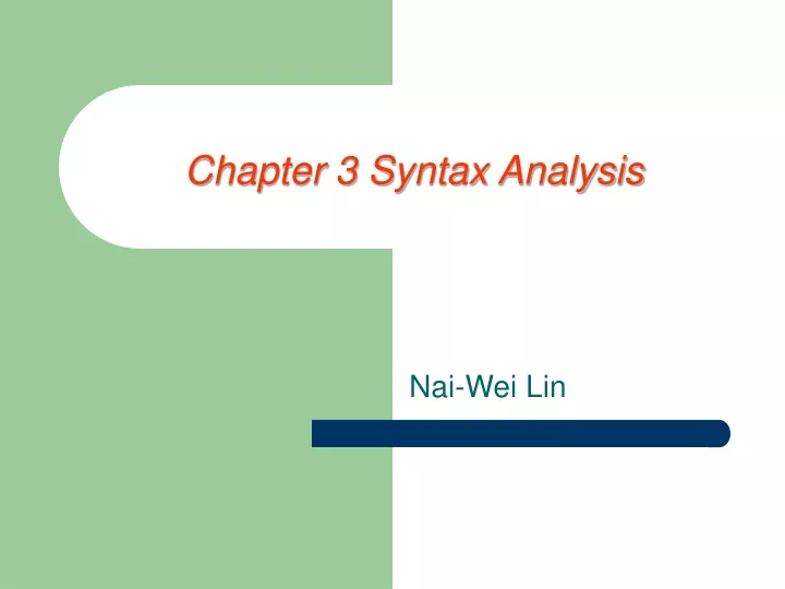 chapter 3 syntax analysis