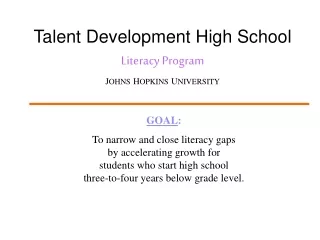 Talent Development High School