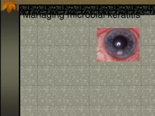 Managing microbial keratitis