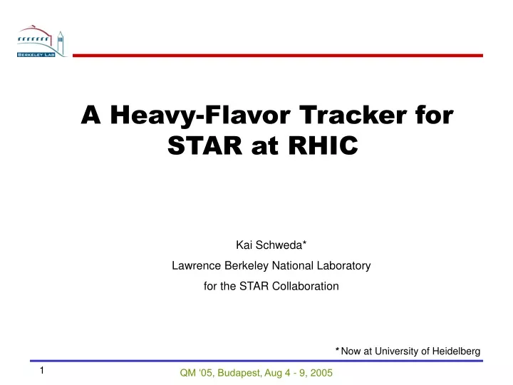 a heavy flavor tracker for star at rhic