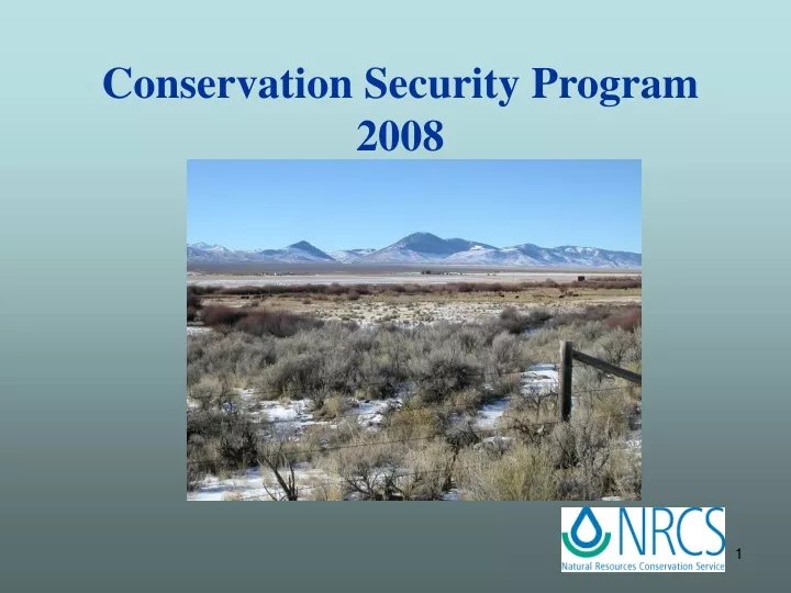 conservation security program 2008