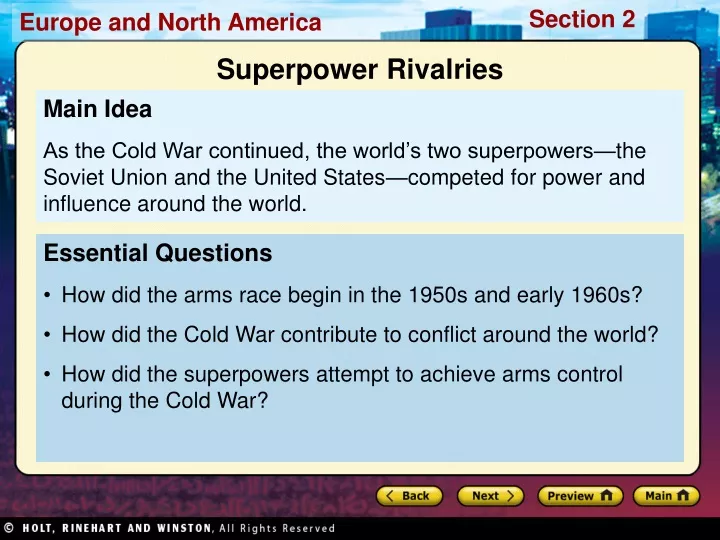 superpower rivalries