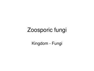 Zoosporic fungi