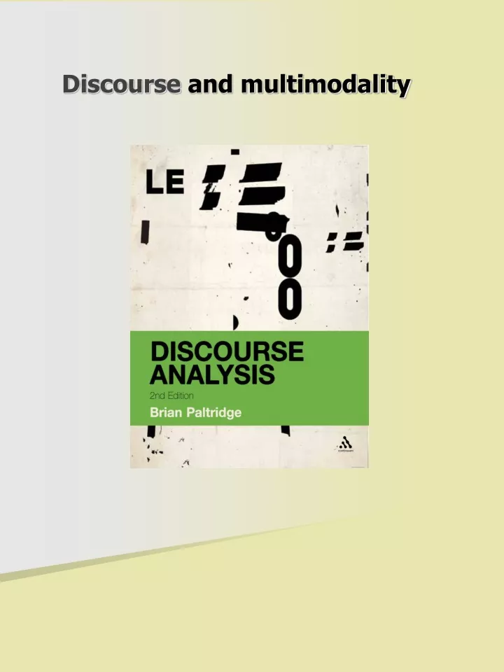 discourse and multimodality