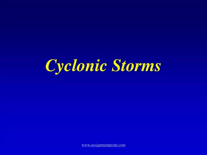 cyclonic storms