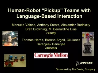 Human-Robot “Pickup” Teams with Language-Based Interaction