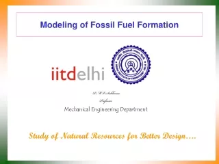 Modeling of Fossil Fuel Formation