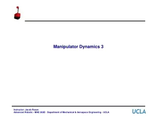 Manipulator Dynamics 3
