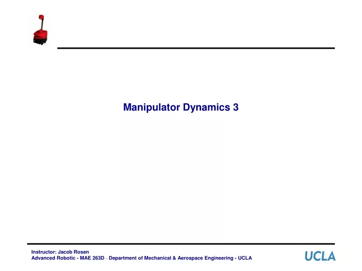 manipulator dynamics 3