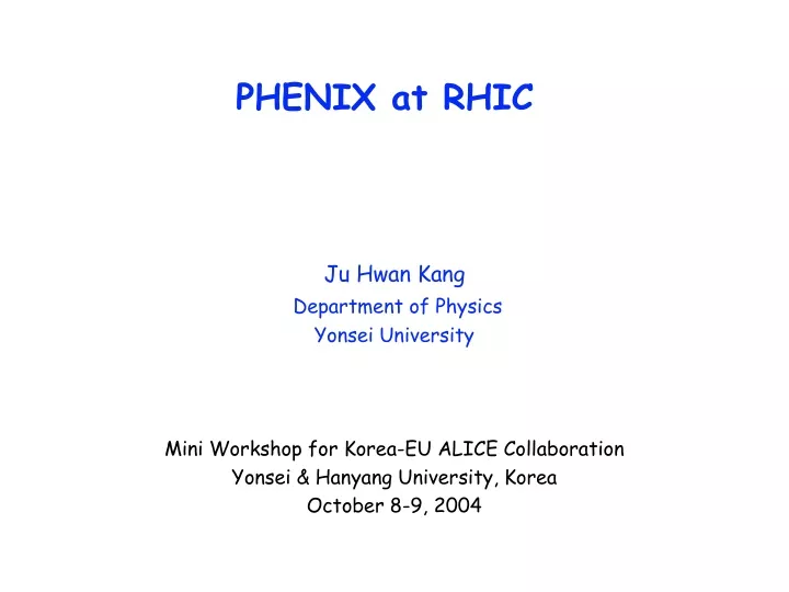 phenix at rhic