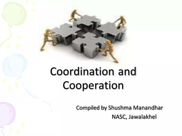 coordination and cooperation