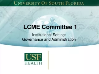 LCME Committee 1
