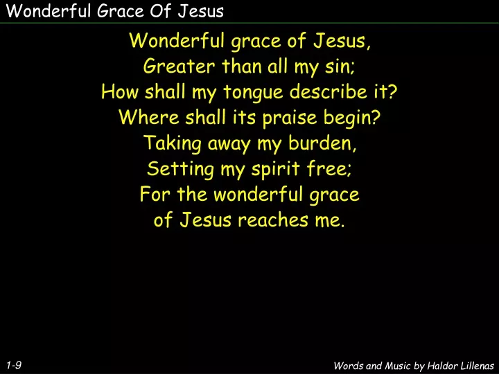 wonderful grace of jesus
