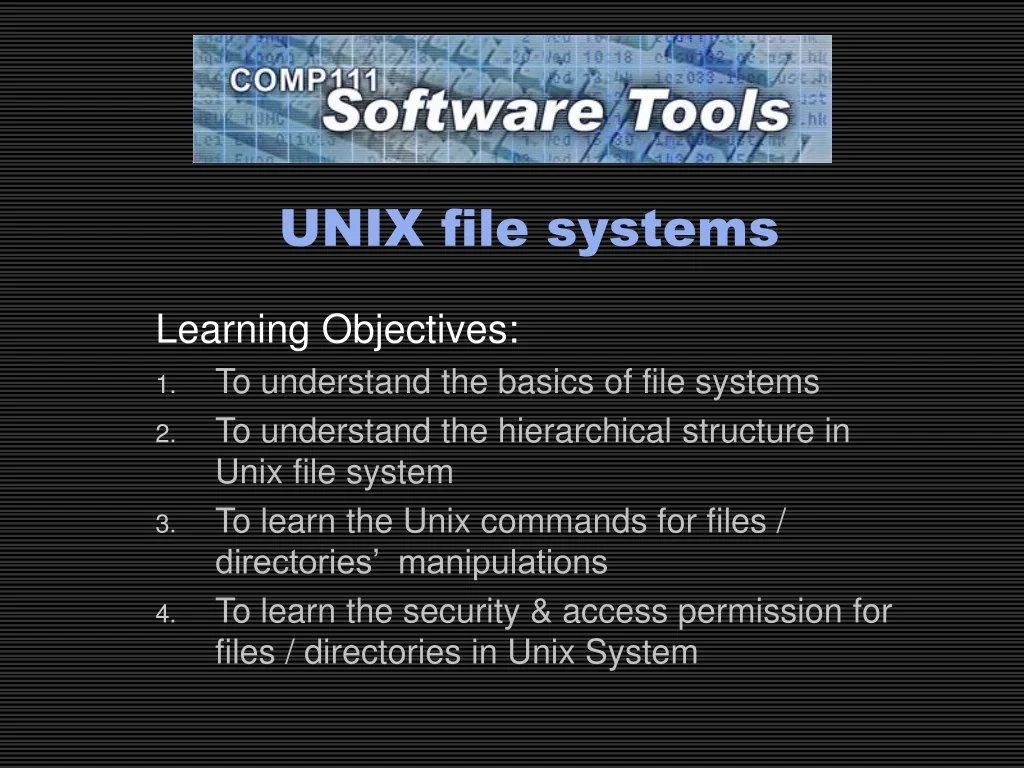 PPT - UNIX file systems PowerPoint Presentation, free download - ID:9604845