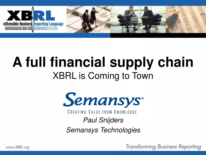 a full financial supply chain xbrl is coming to town