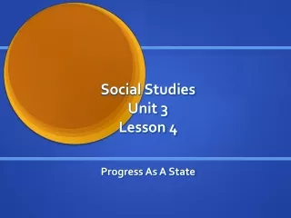 Social Studies  Unit 3 Lesson 4
