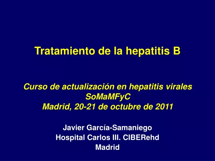 tratamiento de la hepatitis b curso