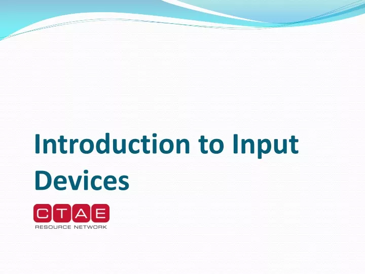 introduction to input devices