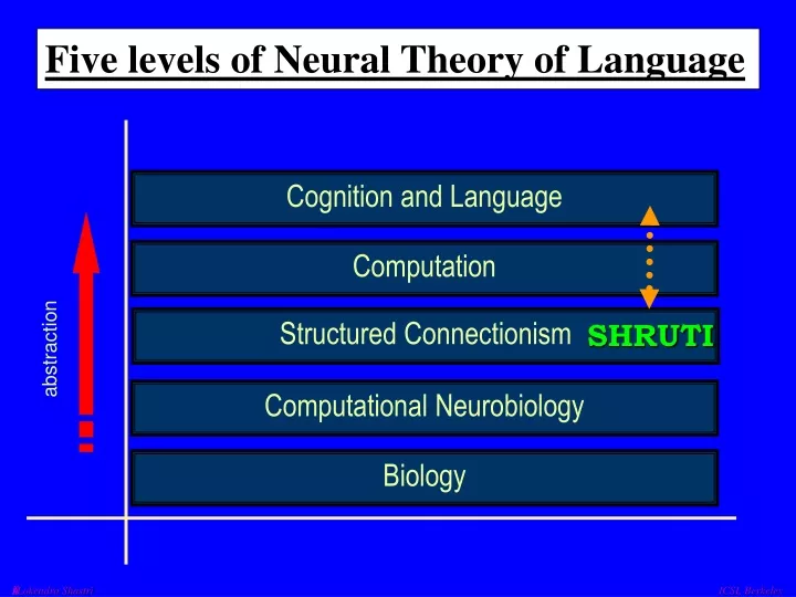 five levels of neural theory of language