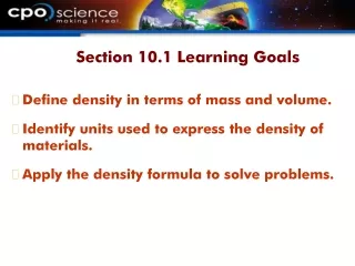 Section 10.1 Learning Goals