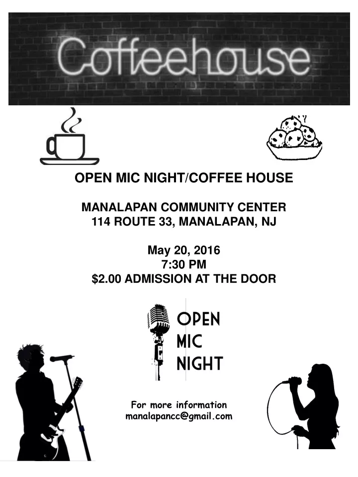 open mic night coffee house manalapan community