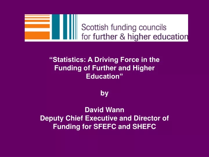 statistics a driving force in the funding
