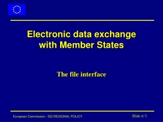 Electronic data exchange  with Member States