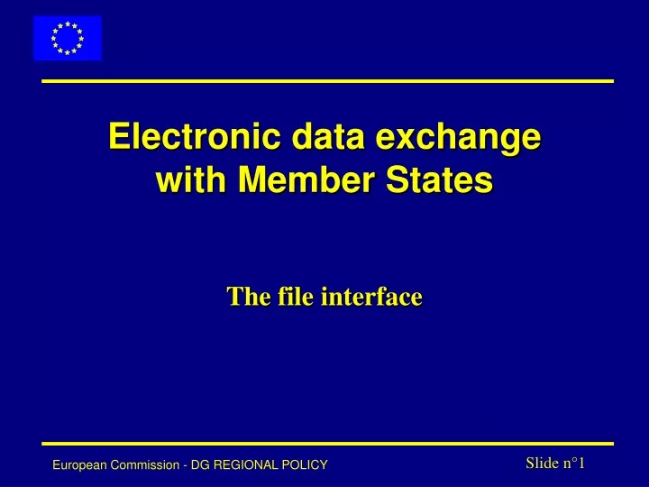 electronic data exchange with member states