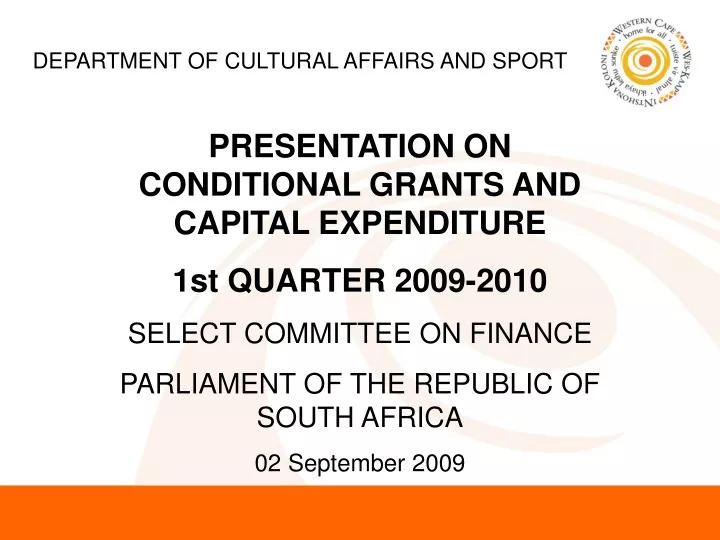 department of cultural affairs and sport