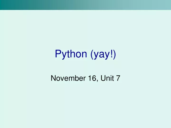 python yay