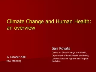 Climate Change and Human Health: an overview