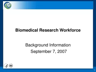 Biomedical Research Workforce