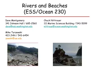 Rivers and Beaches  (ESS/Ocean 230)