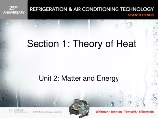 Section 1: Theory of Heat
