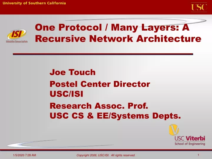one protocol many layers a recursive network architecture