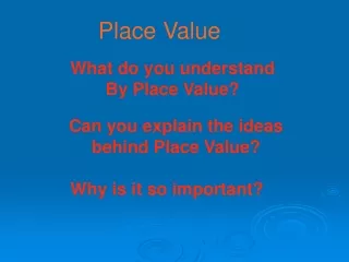 Place Value