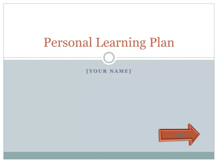 personal learning plan